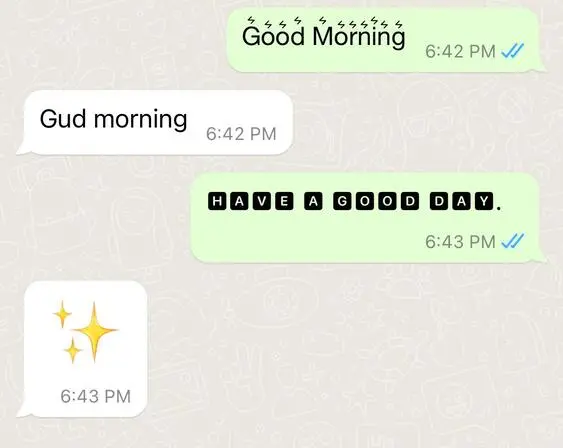 Preview of Fancy text on Whatsapp